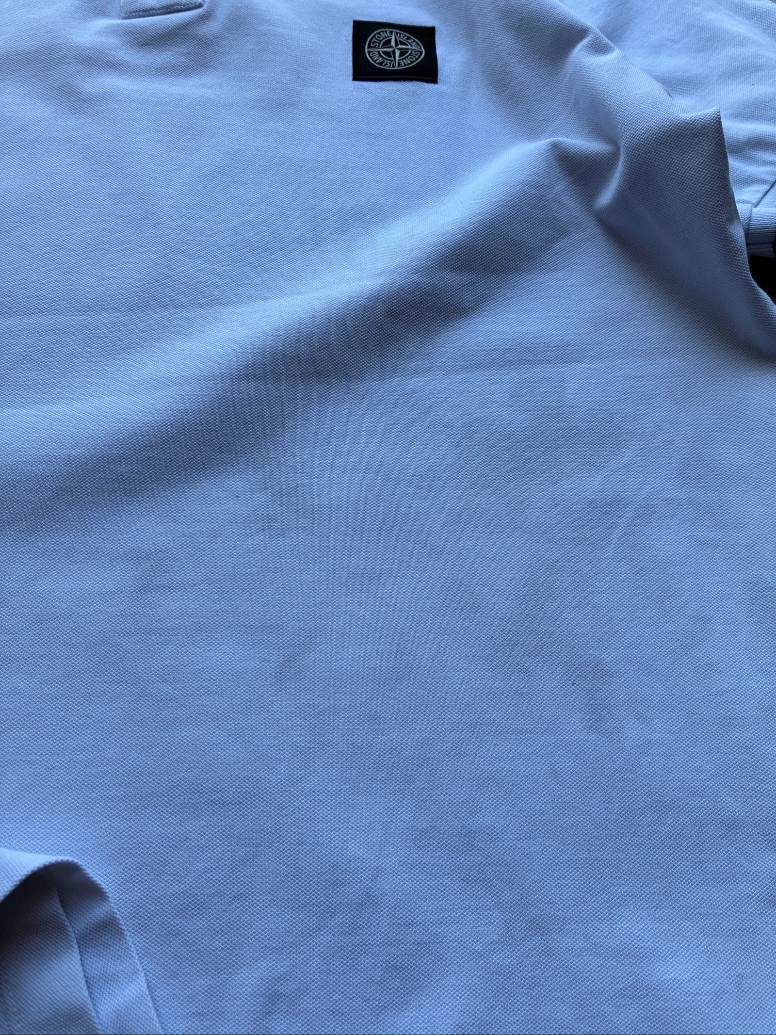 Polo Stone Island Branco Autêntico com Logo Bordado Y2K Slim Fit Tamanho GG – Ótimo Estado – photo 6